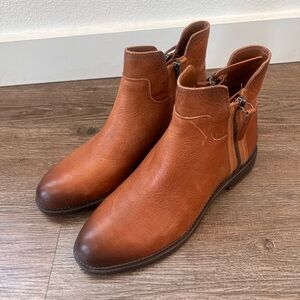 Franco Sarto Women’s Tan Leather Ankle Boots